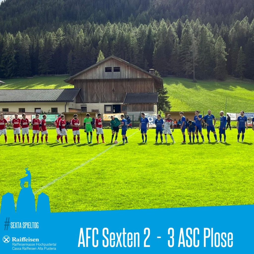 3. Spieltag: AFC Sexten - ASC Plose