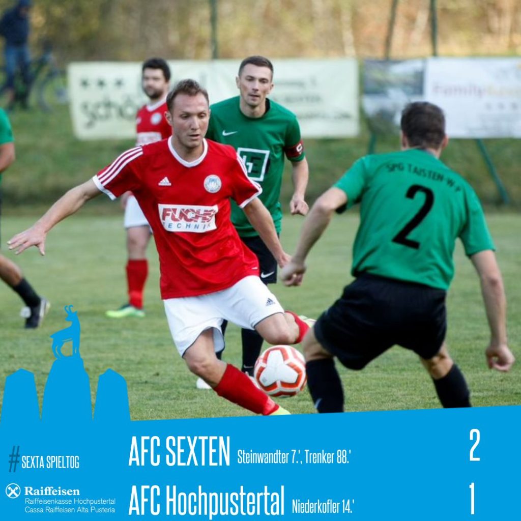 10. Spieltag: AFC Sexten - AFC Hochpustertal
