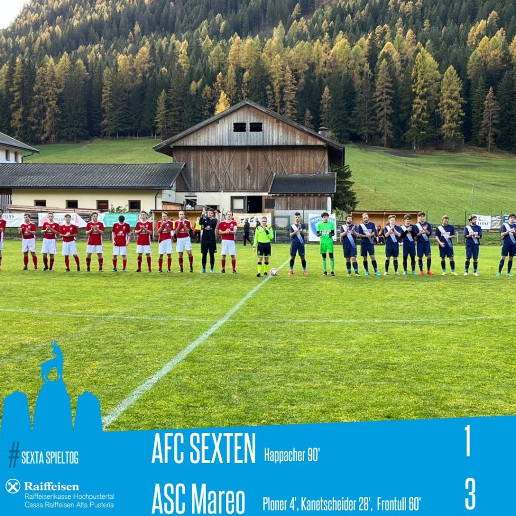 8. Spieltag: AFC Sexten - ASC Mareo